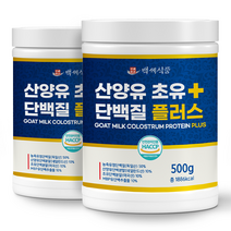 백세식품 산양유 초유 단백질 플러스 500g통 HACCP 인증제품, 500g, 2통
