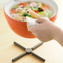 [판매자 추천] 2+1 라운드 폴딩 주방 받침대 접이식 캠핑 냄비, 블랙