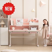 [위드그로우] 챔피언 높이 각도 조절 책상, 택배배송(DIY조립상품), (10/12순차)핑크(책상+책장)