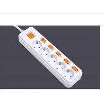 현대일렉트릭 개별스위치 16A 멀티탭 5구 HMP-5, 5m, 1개