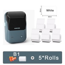 바코드프린터Niimbot Label Printer B1 Portable Handheld Thermal Mini Barcode QR Code Sticker Paper Co, 06 B1 Add 5W