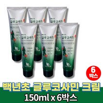 바르는 백년초 글루코사민 크림 백련초 운동 전 후 스포츠 맛사지 마사지 젤 겔 수용성젤 멘톨, 6팩