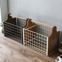 기타 바보사랑[베가]무빙라이프 손잡이바스켓 - 2color, 브라운