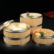 친환경 편백 대나무찜기 딤섬 만두 찜통 편백찜기, 27CM 2단 찜기