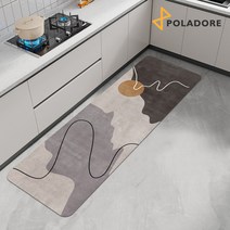 폴라도레 주방 매트 소프트 규조토 싱크대 욕실 발매트 화장실 러그 미끄럼방지, 7.추상화(45x120cm)