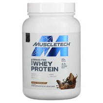 머슬테크 100％ Grass-Fed 웨이 프로틴 트리플 초콜렛 1.8 lbs (816 g), 1PACKAGE, 상세설명참고
