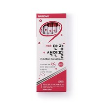 문교그룹]신제품만점색연필샤프식 돌돌이 적색12자루입 채점용, 1색