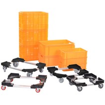 티렉스 알루미늄 앵글 달리 운반 주문제작, 640mm*410mm/무소음(3인치), 1개