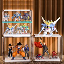 왓템 아크릴 케이스 피규어 장식장 레고 진열장 보관함 레고장 전시 수납함 건담 피규어장 화이트L