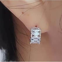 코코날다 은침귀걸이 세트 큐빅 리본 925침 이어링 귀걸이