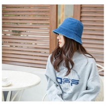 커플패션모자 2컬러 1P 데님 플로피햇 버킷햇 벙거지
