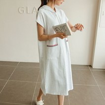 그녀희제 톰 후드 코튼 원피스