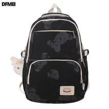 DFMEI 책가방 여자 백팩 프린팅 여자 백팩 컴퓨터 책가방