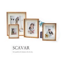 스카바르 원목 빈티지 유리 짜임 사진 액자틀 프레임 5x7 6x8 8x10 11x14, 11x14인치(28x36cm)