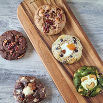 쿠키제이 수제 고급 르뱅 쿠키 아메리카 간식 구움과자 답례품 디저트 미디엄가격입니다 선물 세트 상자 견과류 넛츠 황치즈 오레오 솔티 살구 얼그레이 레몬 크럼블 말차 스모어 흑당, 02. 말차화이트 라지