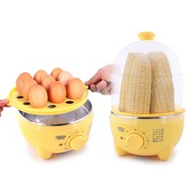 삶은 계란 18개 스팀기 2단 에그 쿠커 야채 찜기 / 단호박 기계 달걀 간편, 옐로우