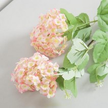바보사랑 엠버불두화가지o 47cm 조화 꽃 FAIAFT.플라워트리, 핑크