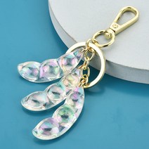 Karvin 보안 아크릴 나비 완두콩 사과 키홀더 여성 가방차 키홀더 액세서리입니다., 1 건, 완두