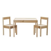 유치원 어린이 테이블과 의자 Xinlan IKEA 학습 테이블과 의자 책상 광장 테이블 게임 테이블 귀여운 두꺼운 아기 테이블, 핑크색 탁자 + 사각 등받이 의자 2개