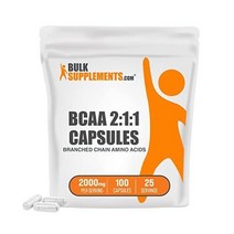 126102 BulkSupplements.com BCAA 2:1:1(분지쇄 아미노산) - 운동 회복 - BCAA 알약 - BCAA 캡슐 - BCAA 아미노산 - BCAA 보충제(젤, 100 Count (Pack of 1)