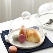 포트락파티 케이크돔 화이트트레이 중 투명돔 베이크덮개 케잌 보관트레이