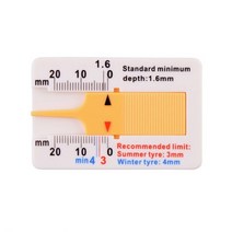 도막 두께 측정기 디지털 0-25.4mm 자동차 타이어 밟아 깊이 게이지 미터 캘리퍼스 자동 마모 감지 측정 도구, Yellow