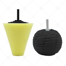 셀프세차 자동차 허브 버핑 스폰지 연마 키트 전기 드릴에 사용 휠 Burnishing 볼 콘 세트, 05 5