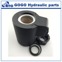 공압부품 굴삭기 5520BEC240BEC290B 펌프 작업용 솔레노이드 솔밸브 코일 내부 구멍 20mm 높이, 01 with wire_01 DC 직류12V
