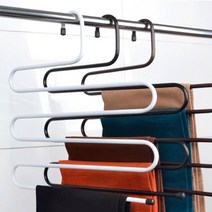 라스고 논슬립 단 바지걸이 다용도 옷걸이 10개, 5단_화이트_10개