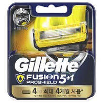 질레트 (뉴) 프로쉴드 옐로우 면도날 4입, 1개