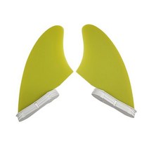 트윈 핀 K2 서핑 보드 핀 업 서프 FCS 2 멀티 컬러 Sup 액세서리 유리 섬유 용골, Yellow K2