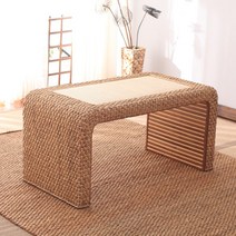 라탄 좌식 테이블 거실 베란다 발코니 사이드테이블, 120x50x50cm 테이블