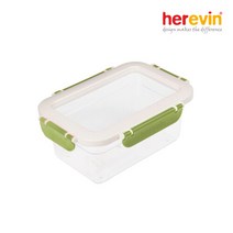 헤르빈 [헤르빈] 크리아 직사각 커버분리 밀폐용기 1L 그린, 단품없음, 선택완료
