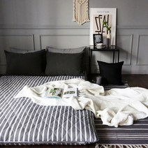 누빔 요커버 순면 요매트 싱글 토퍼 이불요 요솜세트 바닥 사계절용 피그먼트 요패드 두꺼운, 05_포드 그레이dg, 03_요커버 3인용