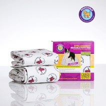 [땡스스탬프] 푸치패드 앱소번트 라지 2개 세트 빨아쓰는 강아지 애견 배변 패드, 단품