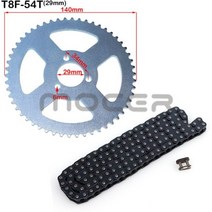 오토바이 T8F 54T 26mm 29mm 35mm 54mm 후면 체인 스프로킷 136 링크 47cc 49cc 포켓 바이크 미니 모토 쿼드 ATV, 29MM Set