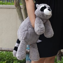 엎드린 나무늘보 여우 라쿤 악어 장난감 털인형 쿠션 친구 생일 선물, Raccoon, 45cm