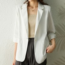 디애이치 켈린지 코튼린넨 7부소매 자켓