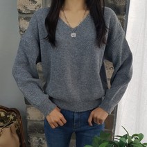 상상그이상 여성용 국내제작 라인 캐시울 니쥬 브이넥 니트 부드러운 캐시울소재 단정한 니트탑 기본아이템 슬랙스 코디추천