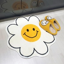 대형러그 침실 꽃 카페트 거실 대형 40cm 데이지러그 80cm 욕실 주방 60cm 스마일러그