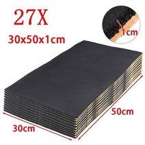 차량용 차음 방음 흠음 단열 재 30x50cmx10mm 자동차 사운드 앰프 코튼 사운드 데드너 데드닝 엔진 방화벽 매트 소음 보닛 918pcs, 27개 30x50x1cm