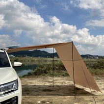 차량용어닝 승용차 SUV 흡착판 어닝 타프 사이드어닝 차박 캠핑 자동차 그늘막, (진베이지)옵션3 400x200, 추가
