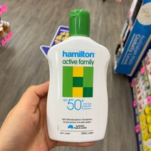해밀턴 액티브 패밀리 선크림 250ml SPF 50+ Hamilton Active Family Sun Lotion