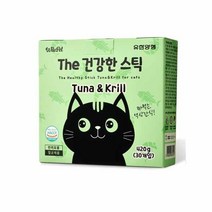 The 건강한스틱 고양이 습식 츄르 참치&크릴새우 30P, 5팩