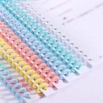 셀프 스프링 바인더링 플라스틱링 클릭링 제본링 10mm, 블랙 P10179