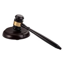 의사봉 Gavel and Sound Block Set 변호사를위한 선물 판사 의장 Elegent Desk Accessory for Local Club, 한개옵션0