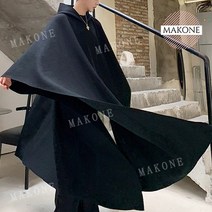 남성 후드 봄 가을 진 한 코트 중 롱 트 렌치 코트