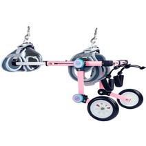 강아지 휠체어 보호대 보조기 보행기 후지마비 소형견, XS와이드, 화이트