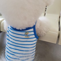 강아지마린룩 파라솔 여름나시 바캉스옷 S-2XL, 형광핑크