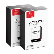 [Western Digital] Ultrastar HDD 8TB DC HC320 HUS728T8TALE6L4 패키지(3.5HDD/SATA3/7200rpm/256MB) 2PACK
